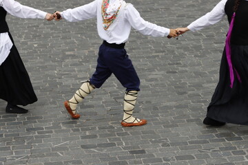 Basque folk dance in a festival
