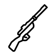 Air Gun Vector Line Icon Design