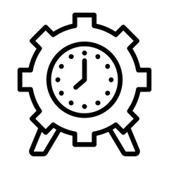 Time Adjustment Vector Line Icon Design