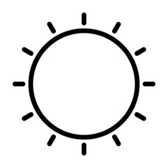 Day Light Vector Line Icon Design