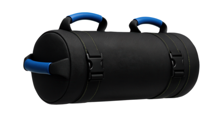 Heavy-duty canvas sandbag with reinforced seams for strength conditioning