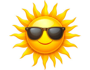 sun with sunglasses