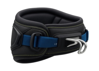 Wind surfing waist harness with adjustable hook height