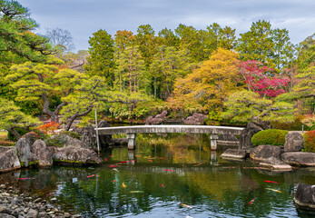 Fototapeta premium Spring at Koko-en garden, Himeji, Japan, South East Asia
