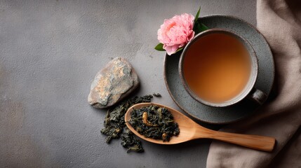 Herbal Tea Ritual Flat Lay