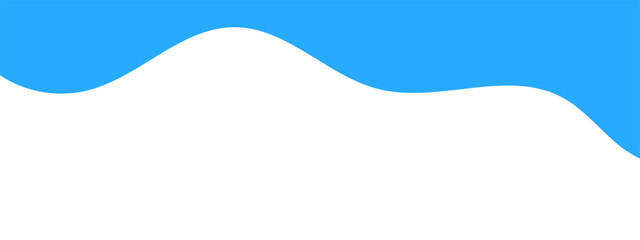 Top separator, header, modern wave divider shape vector illustration
