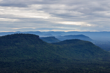 Fototapeta premium Beautiful landscape in the morning ,Pha Mor E Daeng ,Kantharalak,Sisaket,Thailand