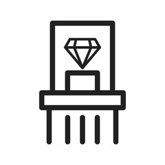 Diamon Exhibit icon vector image. Suitable for mobile apps, web apps and print media.
