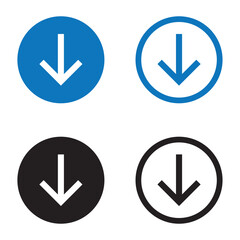 Up, down, left and right arrows icon. Up, down, left and right arrows solid and line icon set. vector illustration. eps file.