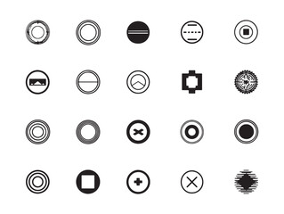 Minimalist Text in Circles Graphic