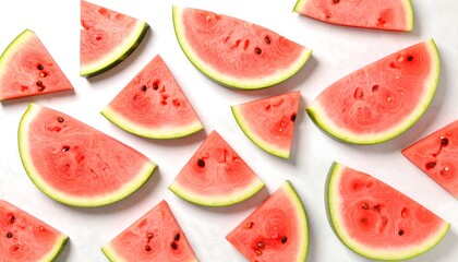 Fresh watermelon slices