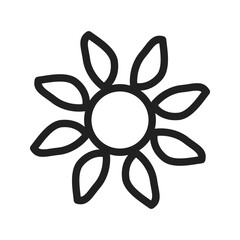 Obraz premium Flower icon vector image. Suitable for mobile apps, web apps and print media.