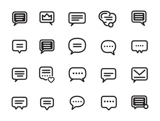 Minimalist Text in Speech Bubbles