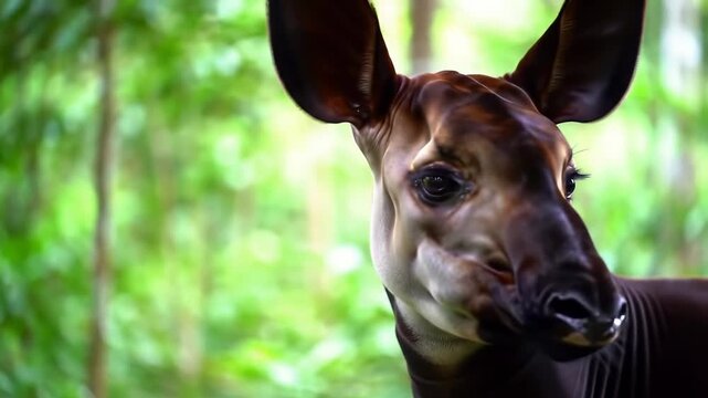 Close-up of okapi's face