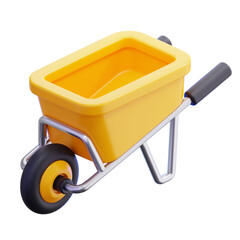 Child's Yellow Toy Wheelbarrow