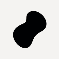 Abstract black shape on white vector