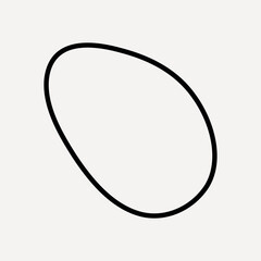 Abstract minimalist organic line art vector