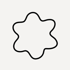 Abstract minimalist organic line art vector