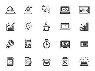 The Free Freelancer Network Clean Outline Graphic Set