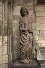 Statue of Saint Matthew with book at Catedral de Leon