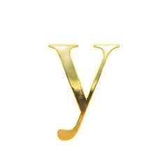 Shining golden lowercase alphabet 