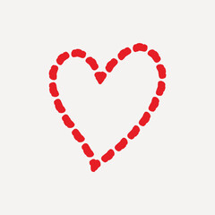 Red hearts simple love, Valentine's Day vector