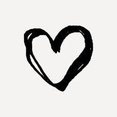 Minimalist heart line art, Valentine's Day vector