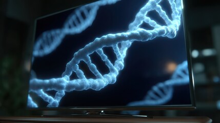 Innovative display of dna double helix on smart television for educational content and scientific exploration