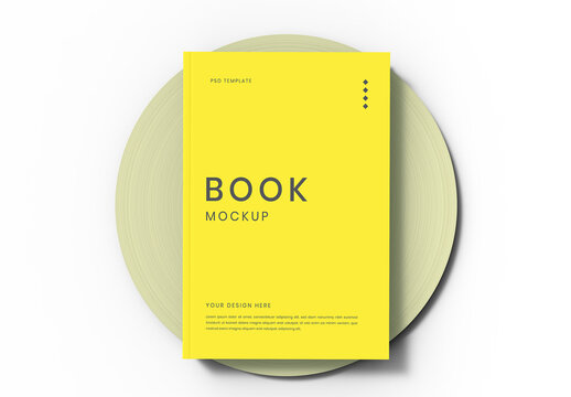 Yellow Book Cover Mockup