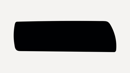 Abstract black shape on white vector