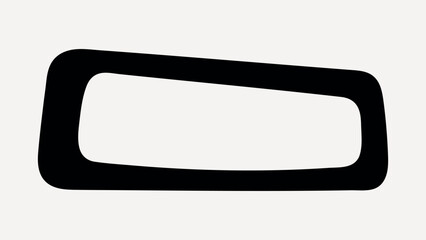 Abstract black shape on white vector