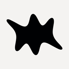 Abstract black shape on white vector
