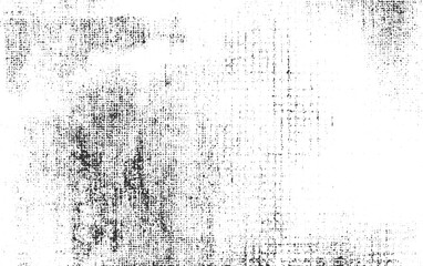 Distressed overlay texture of rusted peeled metal. White noise dot grain background. Vector dot work pattern.  transparent background.