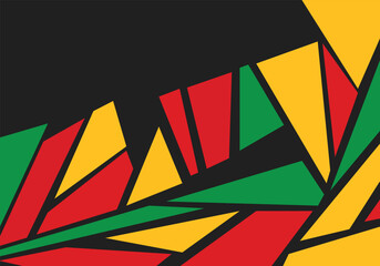 Simple black background with colorful abstract with lines pattern