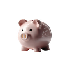 Obraz premium A charming ceramic piggy bank, a classic symbol of saving money for financial security, stands. The pig's adorable design invites a sense of security and financial growth.
