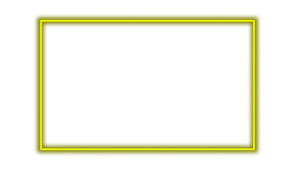 Olive neon and Yellow rectangle shape frame. Vivid glowing lavender border isolated on transparent background. Shine glow light electric neon sign Banner, Mockup, presentation, Design element, PNG