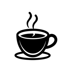 coffee cup with steam vector icon  