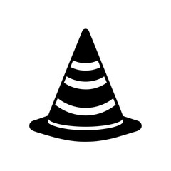 construction cone icon vector  