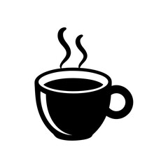 coffee cup with steam vector icon  