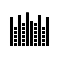 equalizer bars icon vector  
