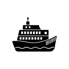 ferry boat icon vector  