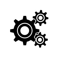 gears working icon vector  