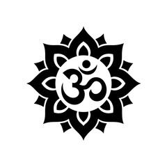 om aum sign vector icon