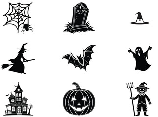 halloween icon set
