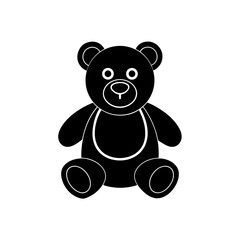 teddy bear toy icon vector  