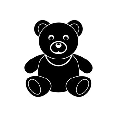 teddy bear toy icon vector  