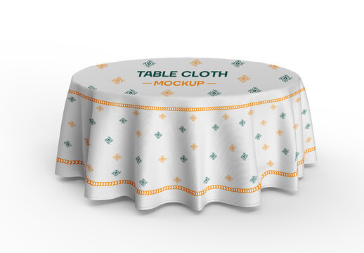 Round Tablecloth Mockup