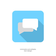 Vector Chat Bubble Icon on transparent background