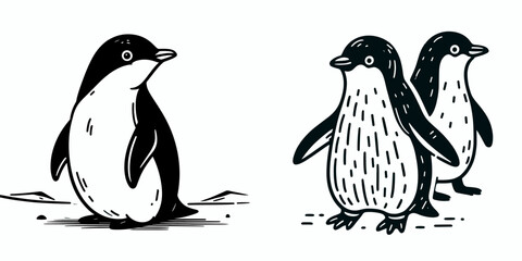A Yellow billed loon. Funny Happy Retro Cartoon Clipart Silhouette Line Art Vector Illustration. Avian kind exploring golden beak diver habitat behavior and watching.