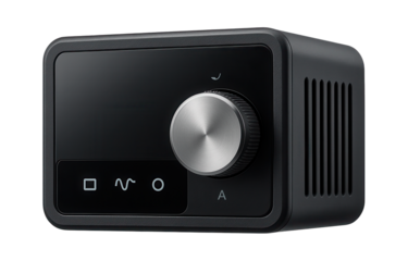 Impulse power supply with a plastic enclosure and adjustable voltage knob